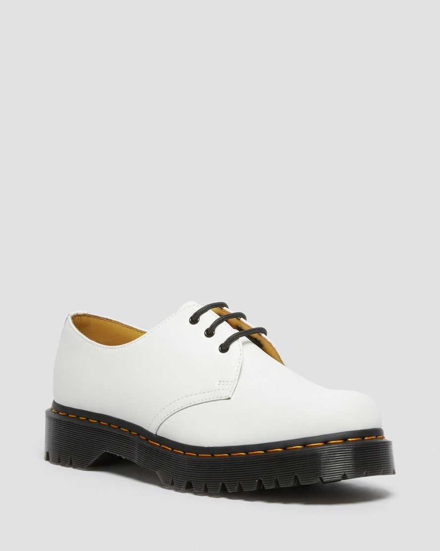 Dr. Martens 1461 Bex Smooth Lær Oxford Sko Herre Hvite [9247SDZVF]